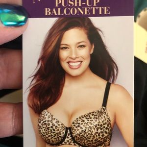 NWT Lane Bryant leopard print push-up bra 44D